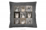 Graues Kissen mit Katzen 40x40