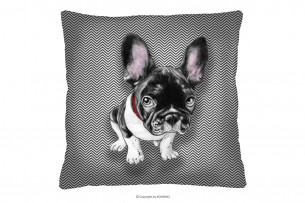 ATTELA, https://konsimo.de/kollektion/attela/ Kissen für ein Hundemädchen grau/weiß - Foto