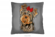 Kissen mit einem Yorkie Hund