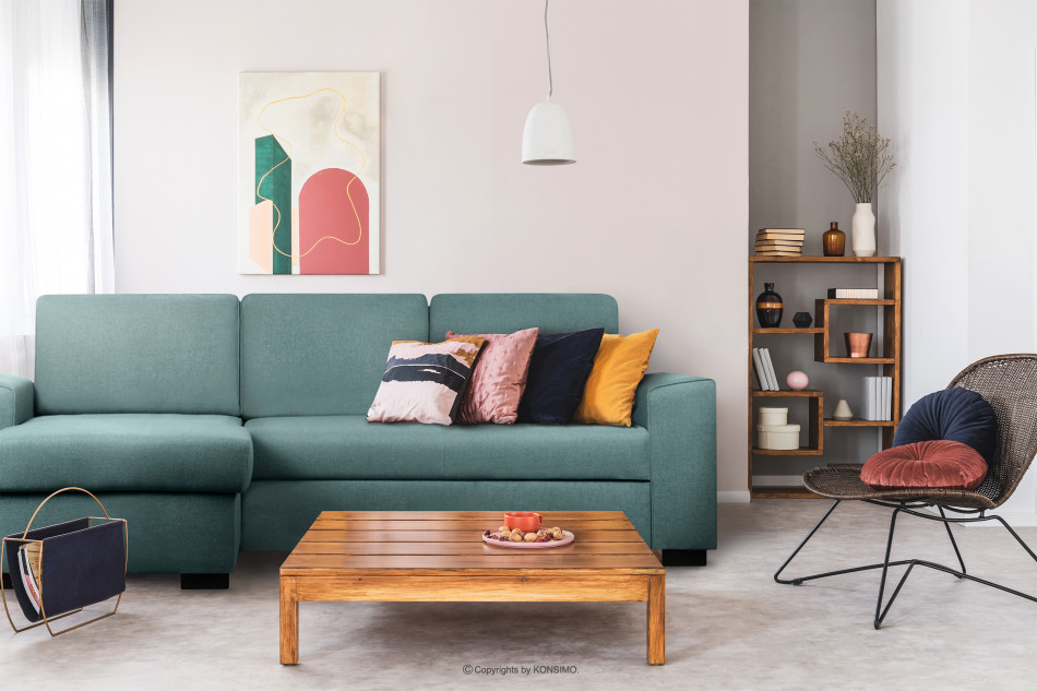 BRINAT Schlafsofa modern türkis links türkis - Foto 1