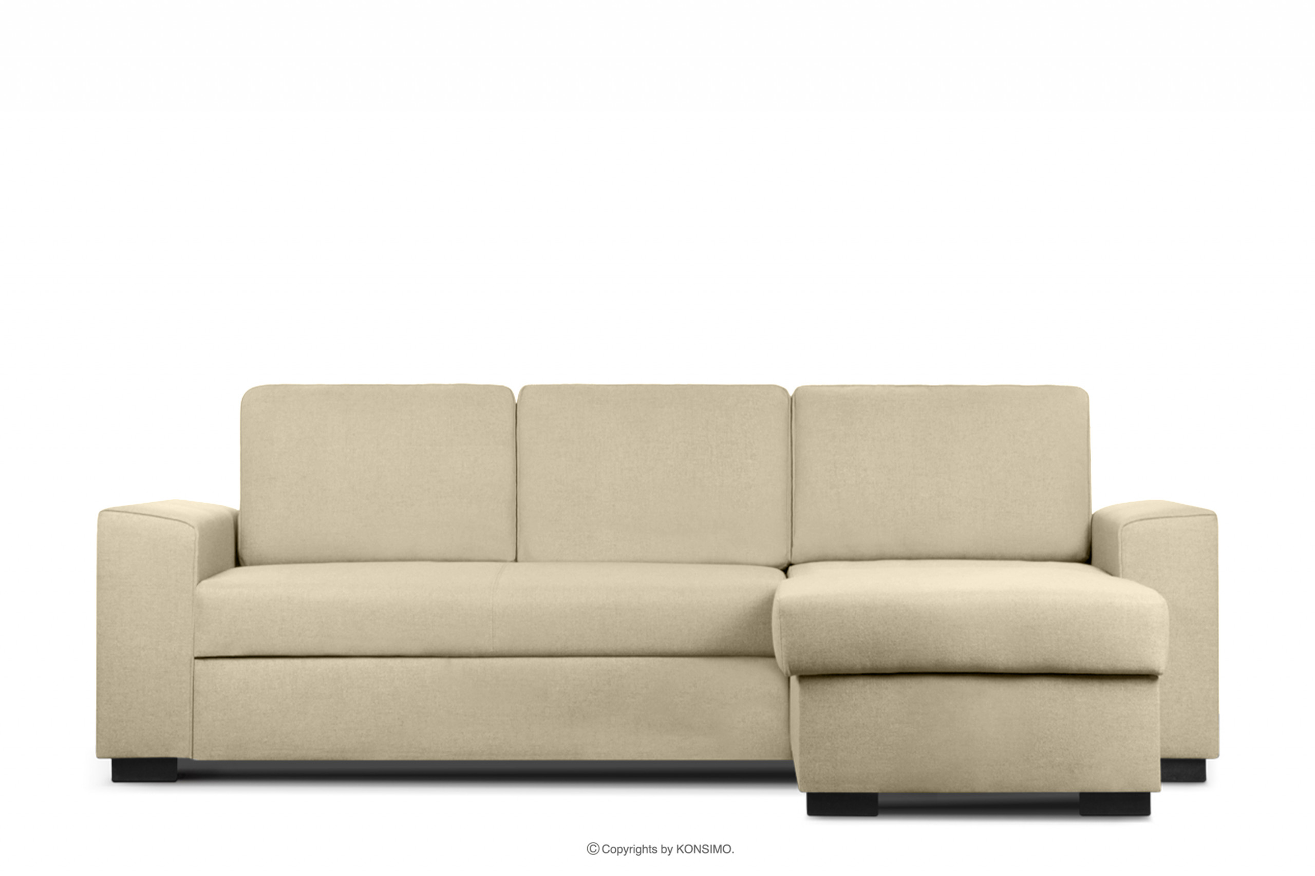 Ausklappsofa modern dunkelbeige rechts