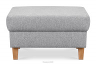 Offener Pouffe mit Holzbeinen Grauer Ottomane