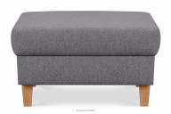 Offener Pouffe mit Holzbeinen dunkelgrau Ottomane