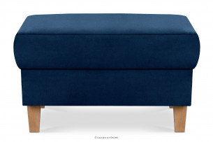 ERISO, https://konsimo.de/kollektion/eriso/ Offener Pouffe auf Holzbeinen dunkelblau Ottomane marineblau - Foto