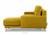 VISNA Ausziehbare Eckcouch für das Wohnzimmer mit Stauraum für Bettwäsche - Gelb (rechts) gelb - Foto 4
