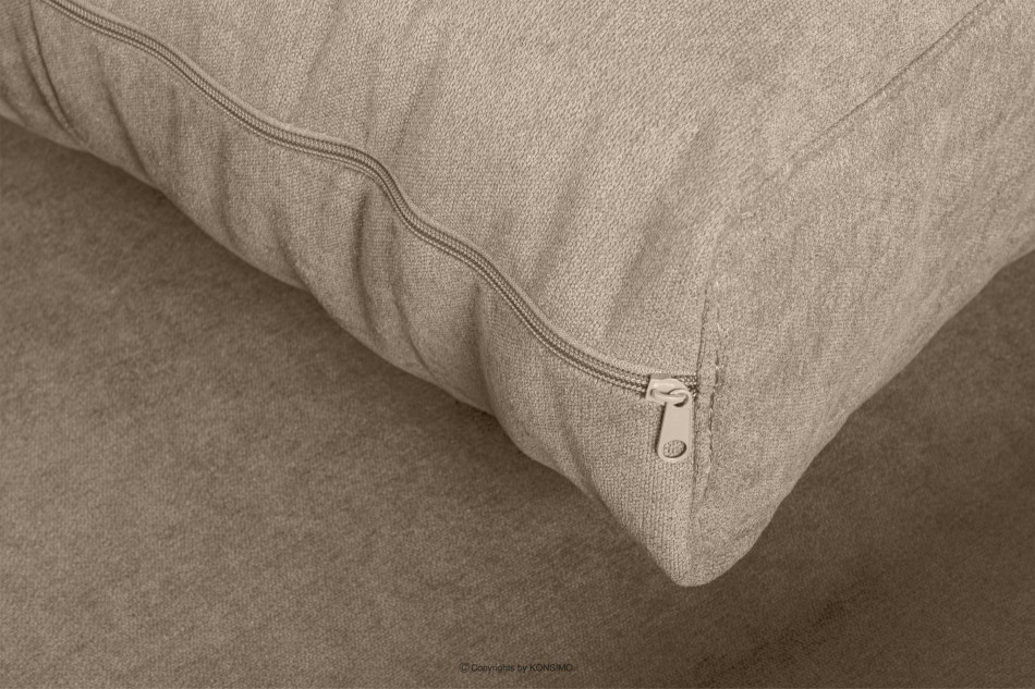 VISNA Ausziehbare Eckcouch für das Wohnzimmer mit Stauraum für Bettwäsche - Beige (rechts) beige - Foto 8
