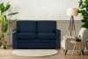 EMBER Sofa  klappbar mit bequemer hoher Rückenlehne navy blau marineblau - Foto 2
