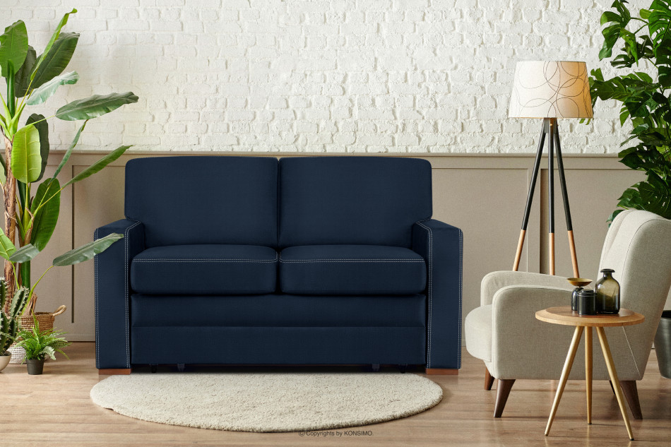 EMBER Sofa  klappbar mit bequemer hoher Rückenlehne navy blau marineblau - Foto 1