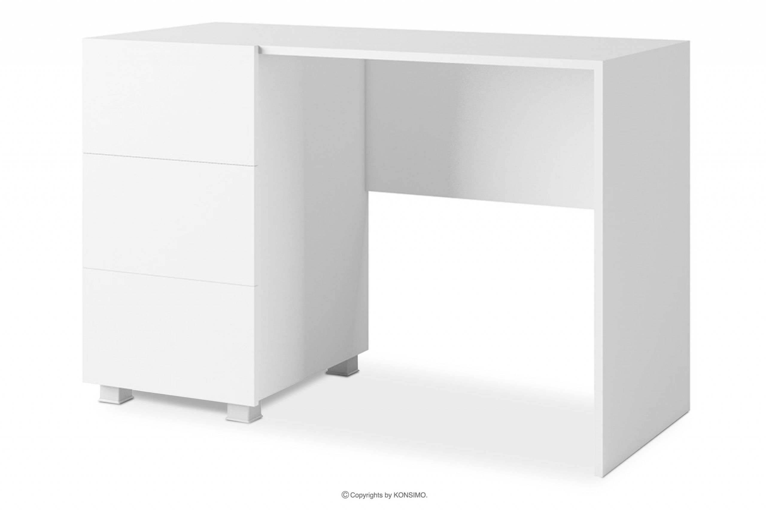 Weißer Schreibtisch mit Schubladen für das Büro