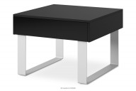 Kleiner Couchtisch glänzend schwarz mit Schublade
