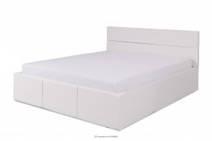 PAVO, https://konsimo.de/kollektion/pavo/ Modernes Doppelbett aus Öko-Leder weiß weiß - Foto