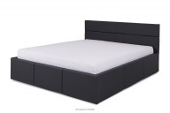 Modernes Doppelbett aus Öko-Leder graphit