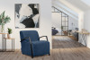 CARO Marineblauer Sessel mit Armlehne marineblau - Foto 8