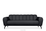 Dreisitziges Sofa modern auf Beinen dunkelgrau