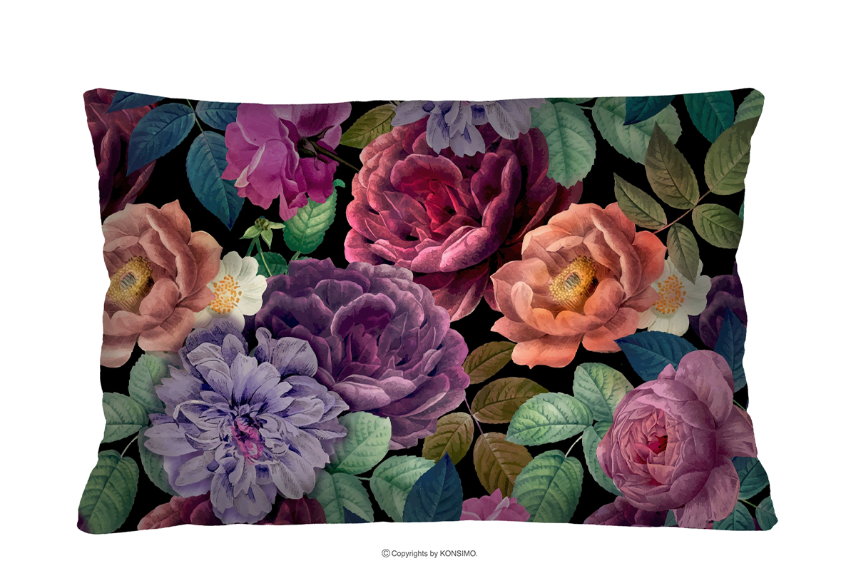 Bunte Blumen Kissen 60x40