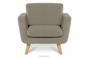 TAGIO, https://konsimo.de/kollektion/tagio/ Beigefarbener skandinavischer Sessel beige - Foto