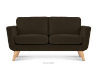 Braunes skandinavisches 2-Sitzer-Sofa