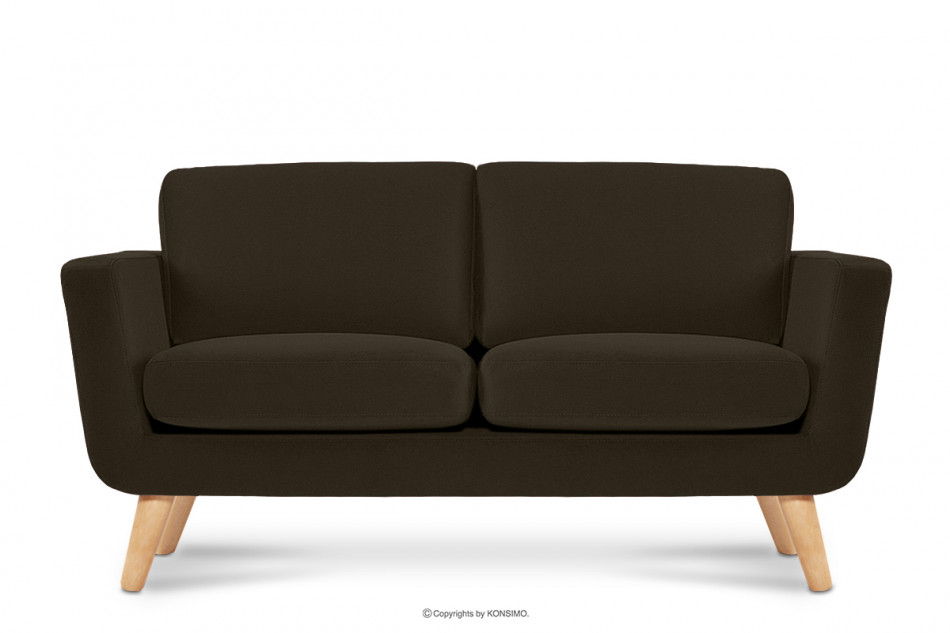 TAGIO Braunes skandinavisches 2-Sitzer-Sofa braun - Foto 0