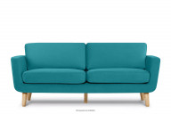 Skandinavisches 3-Sitzer-Sofa in Türkis