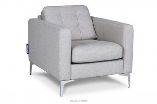 PORTOFINO, https://konsimo.de/kollektion/portofino/ Moderne Sessel für das Wohnzimmer auf metallischen Beinen grau hellgrau - Foto