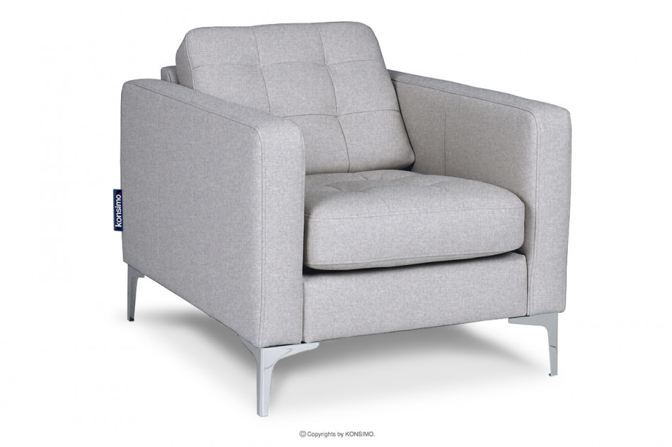 PORTOFINO Moderne Sessel für das Wohnzimmer auf metallischen Beinen grau hellgrau - Foto 0
