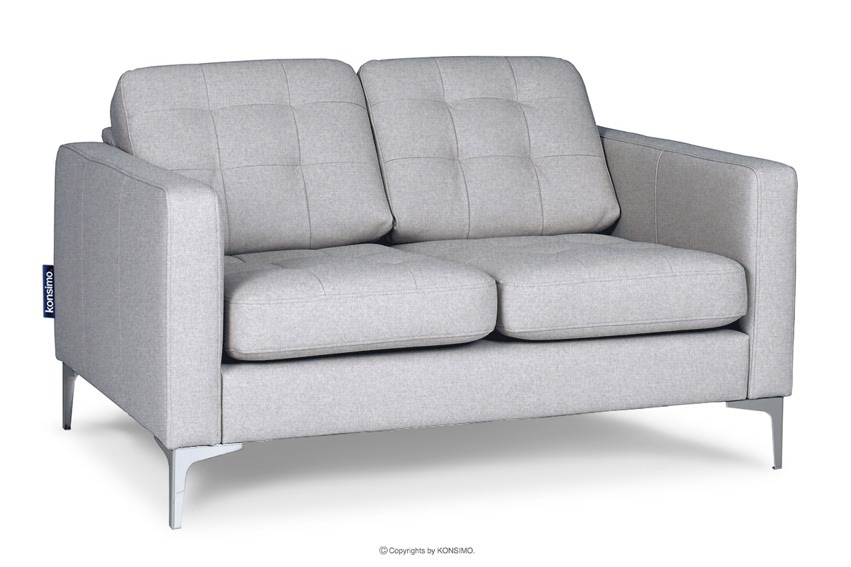 Modernes Zweisitzer-Sofa für das Wohnzimmer hellgrau