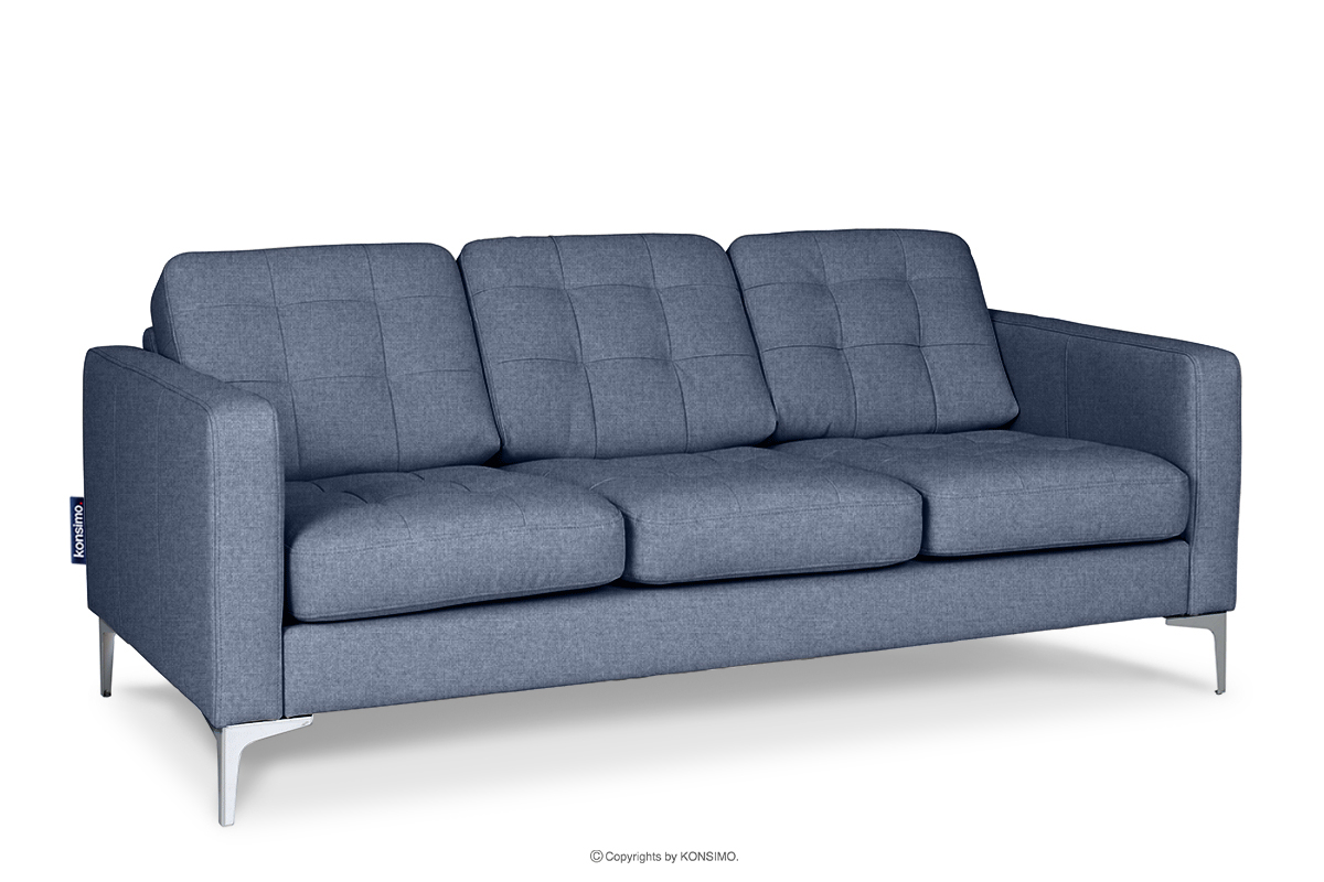 Modernes 3-Sitzer-Sofa für das Wohnzimmer dunkelblau