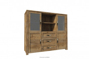 RABO, https://konsimo.de/kollektion/rabo/ Rustikales Sideboard für das Wohnzimmer lefkas eiche - Foto