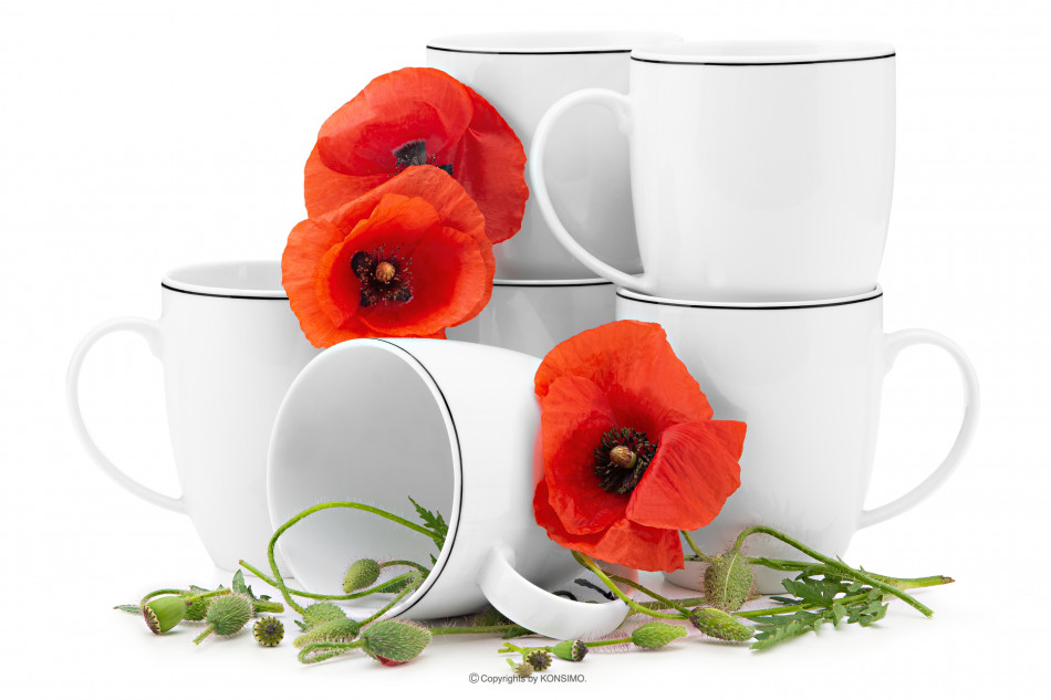 BOSS SCHWARZ LINIE Becher für 6 Personen Porzellan Black Rant schwarzer rant - Foto 0