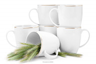 Becher für 6 Personen Porzellan Gold Line