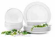 Tafelservice für 6 Personen aus Porzellan Platinum Line (18 -teilig.)