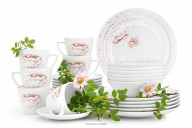Kaffee- und Tafelservice für 6 Personen Porzellan Peony (30tlg.)