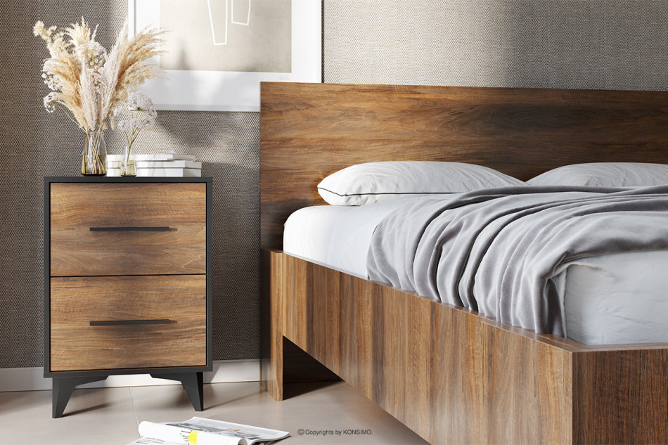 TERRA Bett im Vintage-Stil mit Rahmen shirin-nuss - Foto 2