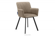 Veloursstuhl beige