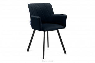 PYRUS, https://konsimo.de/kollektion/pyrus/ Veloursstuhl navy blau marineblau/schwarz - Foto