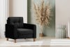 ERISO Dunkelgrüner Velours-Sessel für das Wohnzimmer graphit - Foto 2