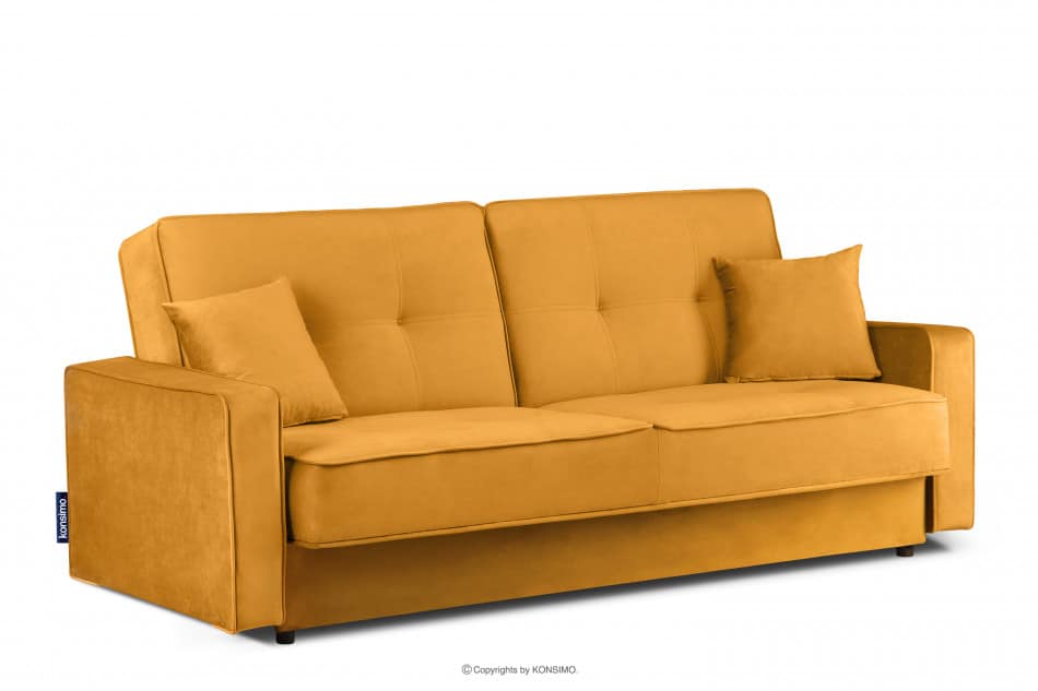 ORIO Gelbes Velours-Schlafsofa für das Wohnzimmer gelb - Foto 2