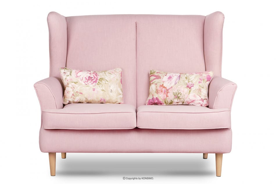 STRALIS Skandinavisches Zweisitzer-Sofa puderrosa auf Beinen rosa - Foto 0