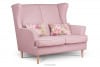 STRALIS Skandinavisches Zweisitzer-Sofa puderrosa auf Beinen rosa - Foto 3