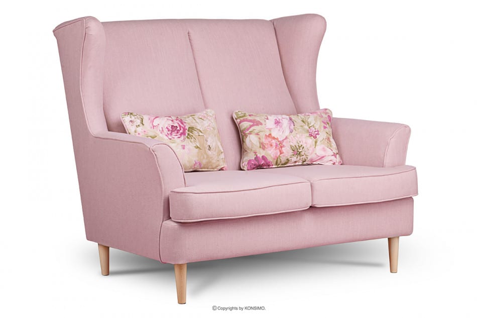 STRALIS Skandinavisches Zweisitzer-Sofa puderrosa auf Beinen rosa - Foto 2
