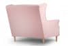 STRALIS Skandinavisches Zweisitzer-Sofa puderrosa auf Beinen rosa - Foto 4