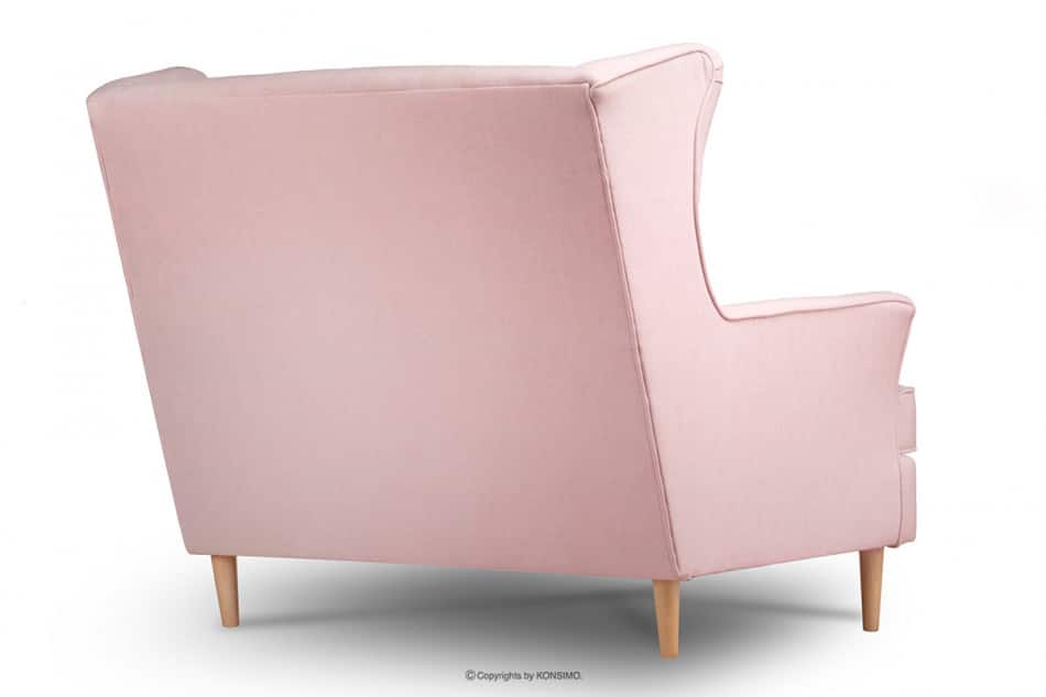 STRALIS Skandinavisches Zweisitzer-Sofa puderrosa auf Beinen rosa - Foto 3