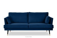 Dreisitzer-Sofa Samt Glamour navy blau