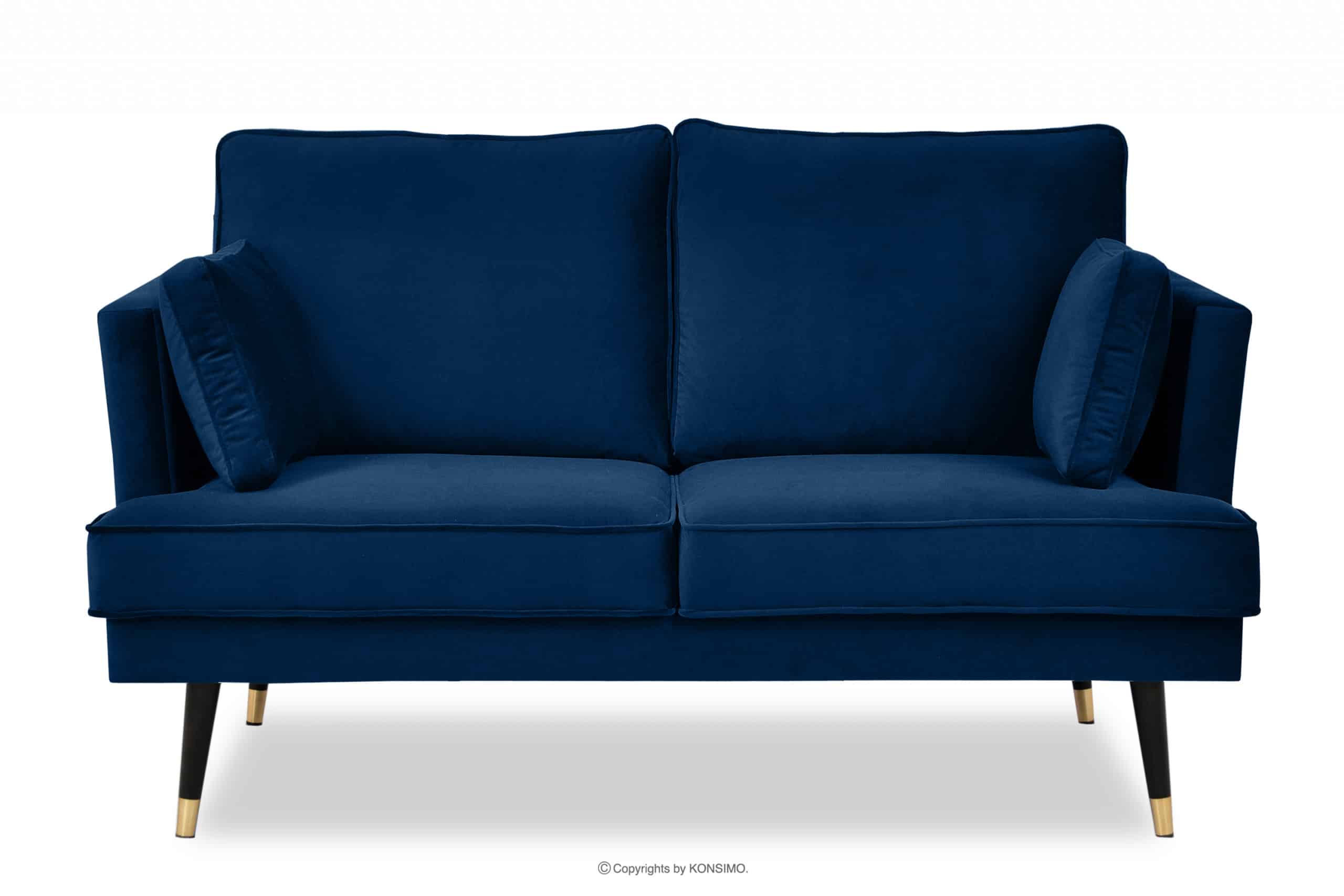 Samt 2-Sitzer-Sofa Glamour navy blau