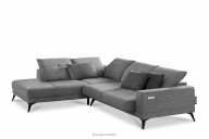 Graues Ecksofa mit Relaxfunktion links