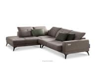Ecksofa mit Relaxfunktion hellbraun links