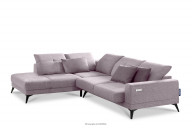 Rosa Ecksofa mit Relaxfunktion links