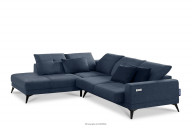 Granatblaues Ecksofa mit Relaxfunktion links