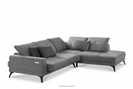 Graues Ecksofa mit elektrischer Verstellung rechts