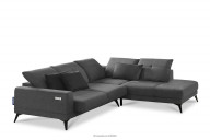 Ecksofa mit elektrischer Verstellung dunkelgrau rechts
